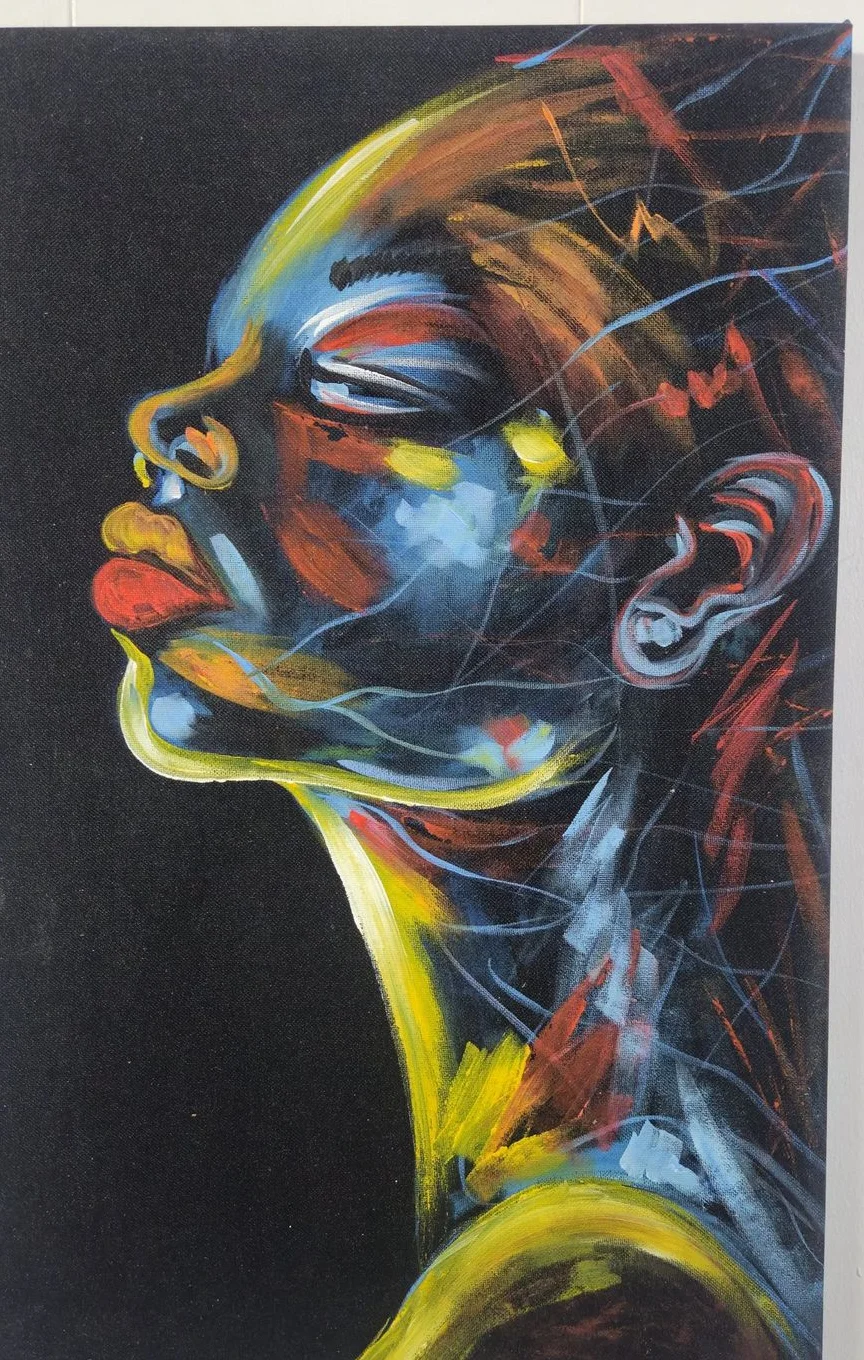 Blue Lady, artwork by John Kwame Eduafo (signed Citizen Kwame)