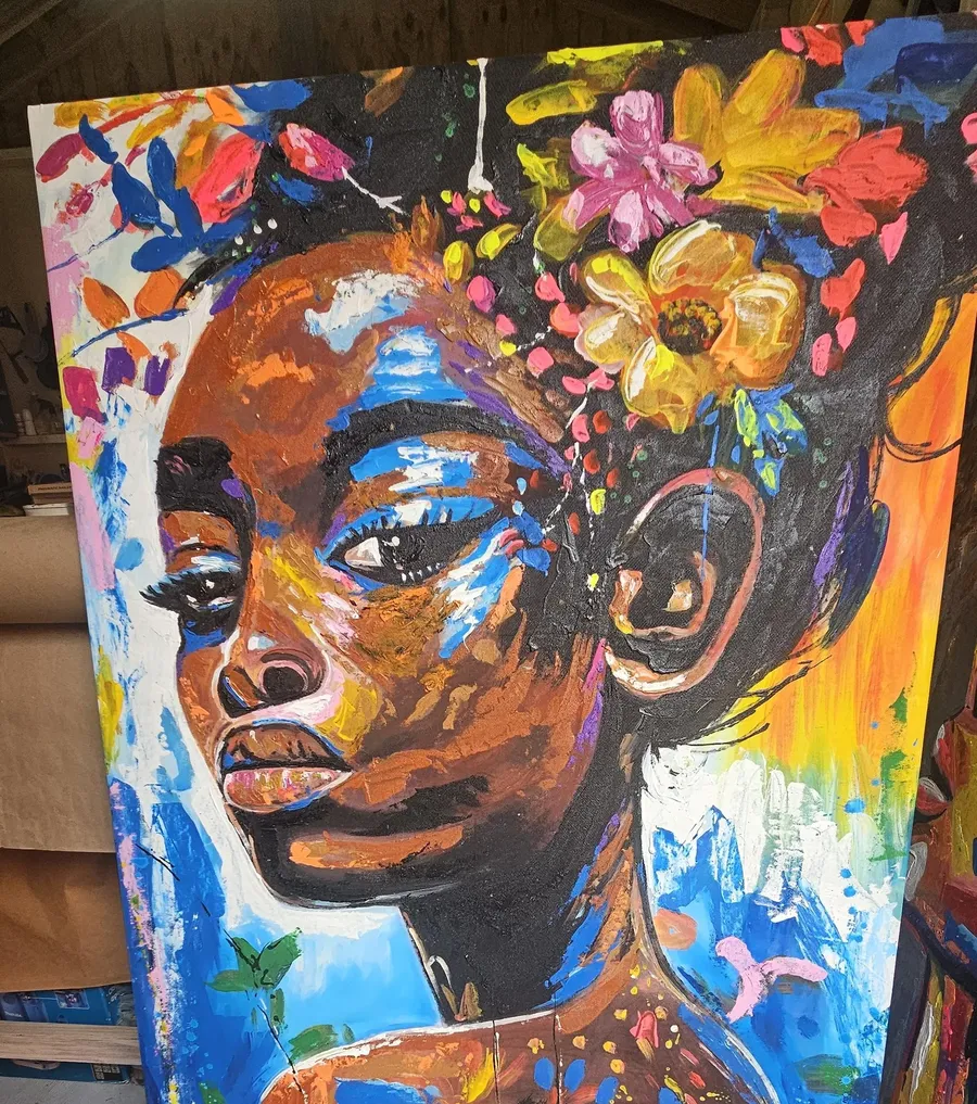 Floral Crown, artwork by John Kwame Eduafo
