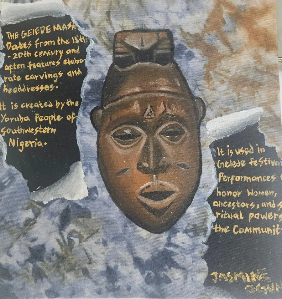 Gelede Mask, artwork by Jasmine Oguns