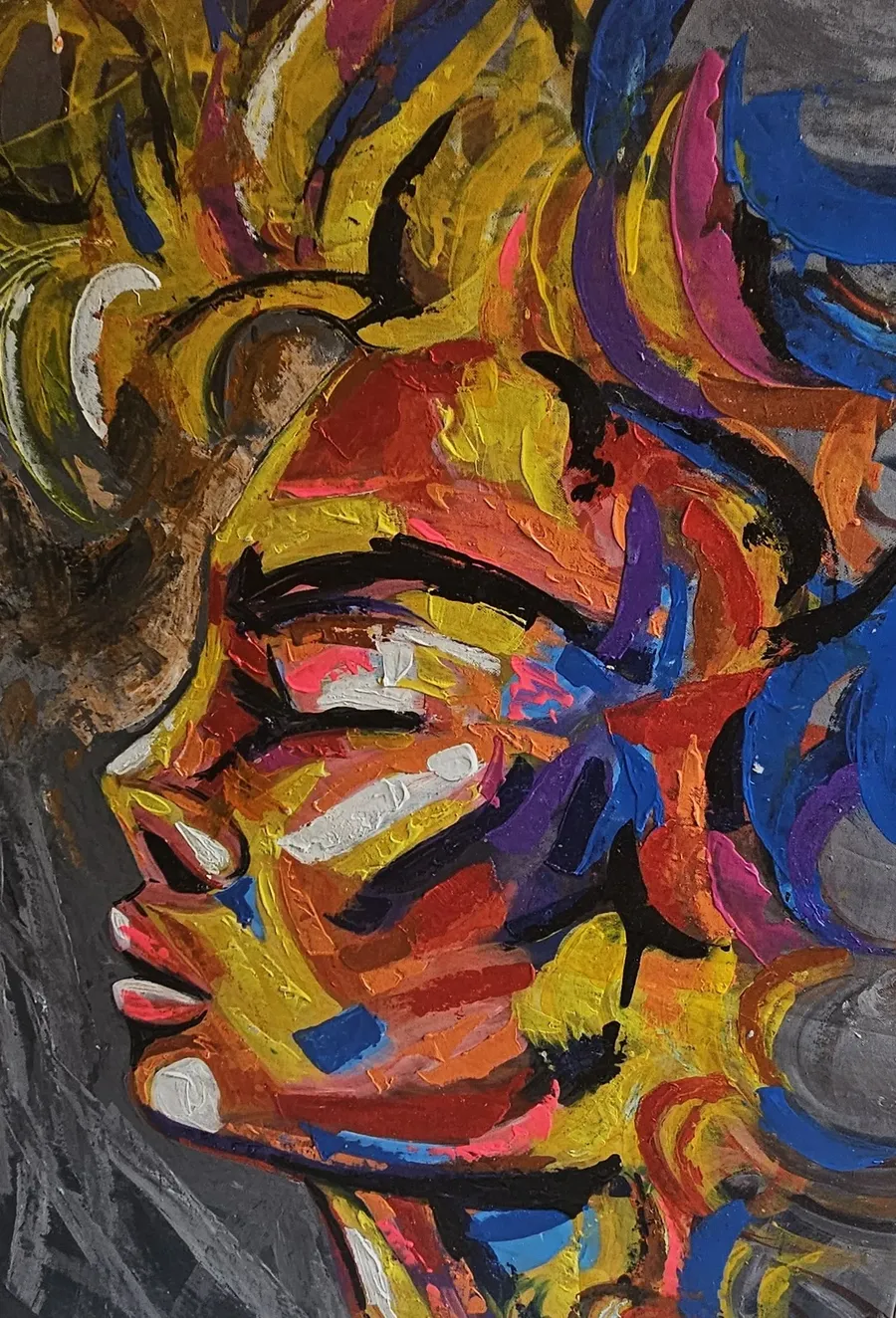Golden Profile, artwork by John Kwame Eduafo