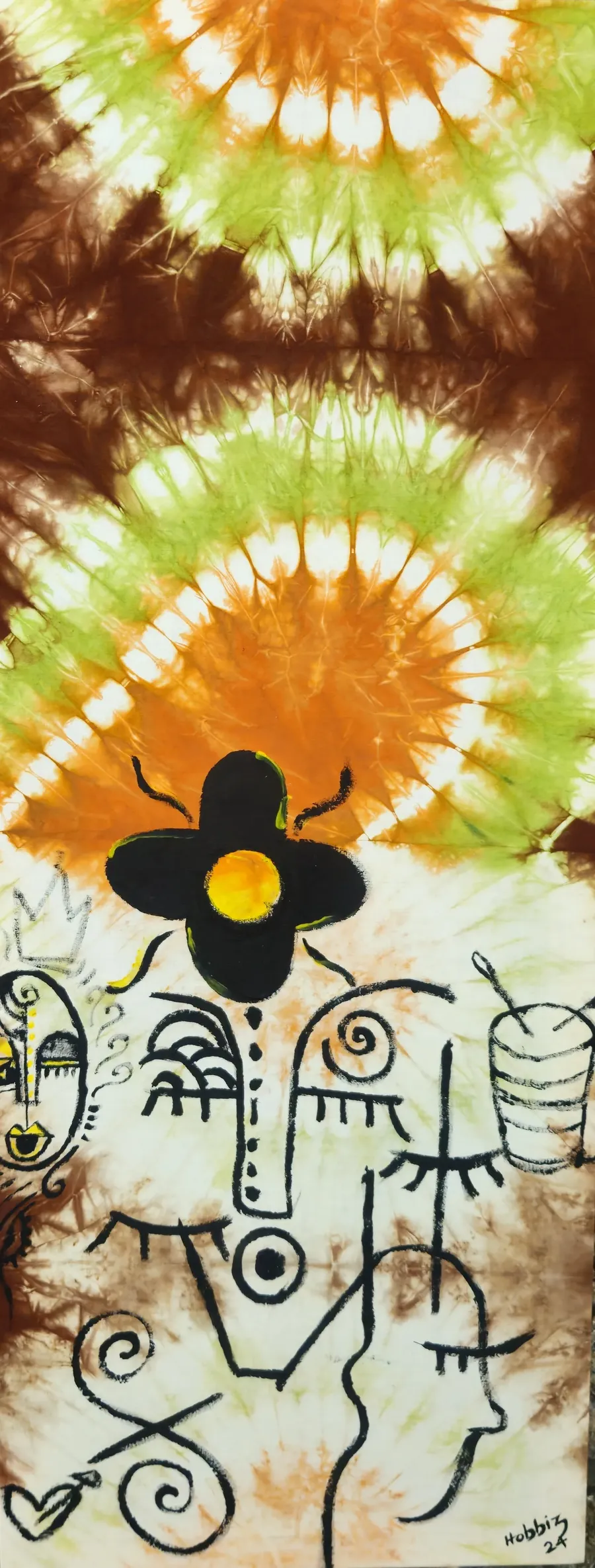 Tie-Dye Symbols, artwork by Jasmine Oguns